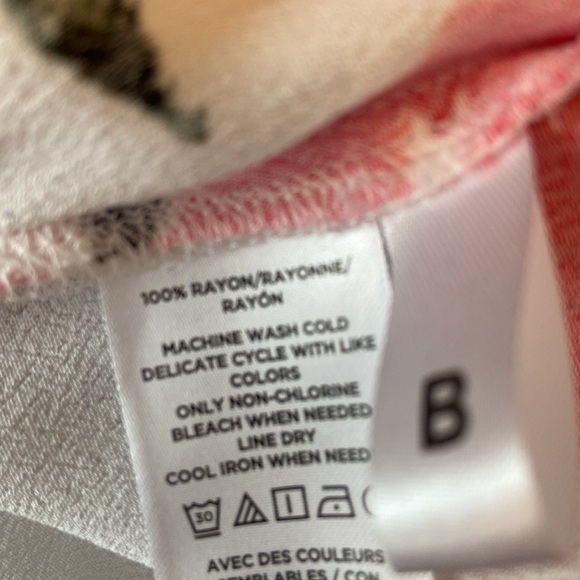 LOFT Floral Print Top Tie Front White Size M - Picture 7 of 9